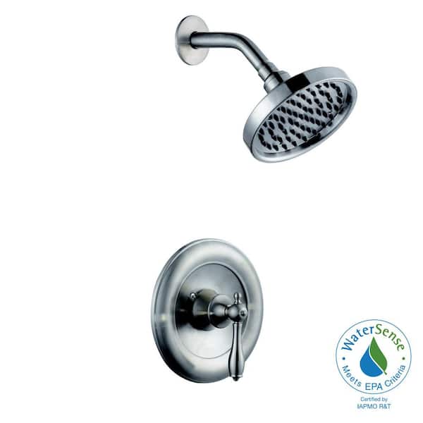 Glacier Bay Estates WaterSense Single-Handle 1-Spray Shower Faucet in Brushed Nickel (Valve Included)