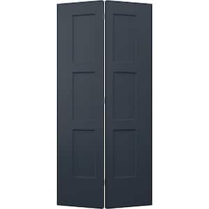 36 in. x 80 in. Birkdale Denim Stain Smooth Hollow Core Molded Composite Interior Closet Bi-fold Door