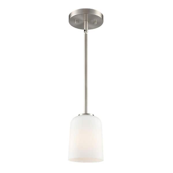 Laphia 5 in. Wide 1-Light Pendant-Brushed Nickel