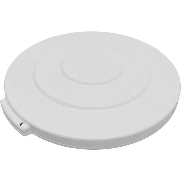 Carlisle 32 Gal. White Round Trash Can Lid for Bronco Trash Cans