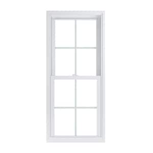 23.75 in. x 53.25 in. 70 Pro Series Low-E Argon Glass Double Hung White Vinyl Replacement Window with Grids, Screen Incl