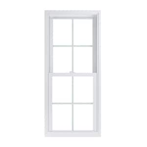 23.75 in. x 53.25 in. 70 Pro Series White Double Hung Low-E Argon Glass Vinyl Replacement Window with Grids, Screen Incl