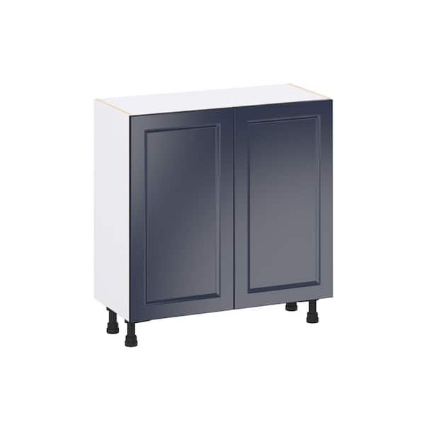 Laramie 33 in. W x 14 in. D x 34.5 in. H Assembled Full Height Door Base Kitchen Cabinet in Painted Blue