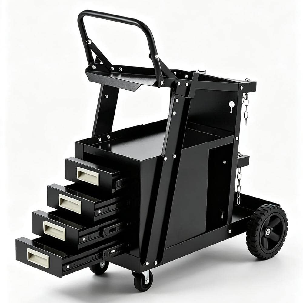 4-Drawer Welding Cart Heavy Duty Industrial Steel Welder Trolley with Smooth Wheels for MIG/TIG/Plasma price history on PriceWatchPro