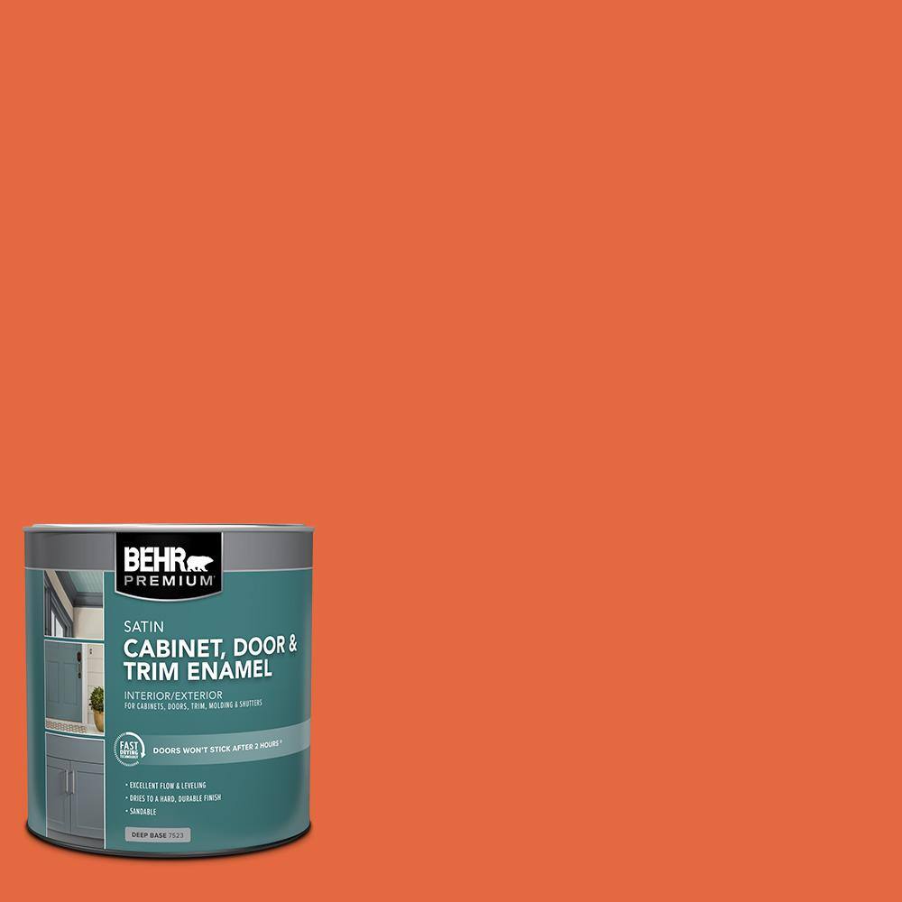 BEHR PREMIUM 1 qt. P1906 Emergency Zone Satin Enamel Interior