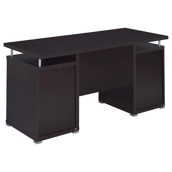 Coaster Tracy 55 in. W Cappuccino 2-Drawer Computer Desk 800107
