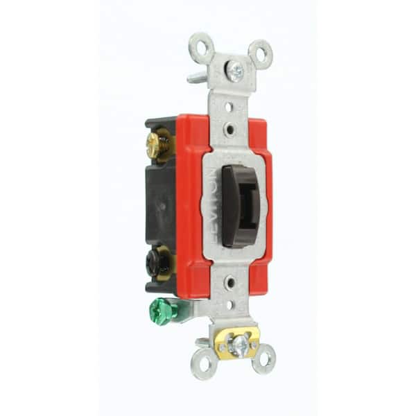 20 Amp Industrial Grade Heavy Duty 4-Way Locking Switch, Brown 1224-2L