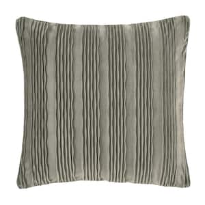 Toulhouse Wave Charcoal Polyester 20 in. Square Decorative Throw Pillow Cover 20 x 20 in.