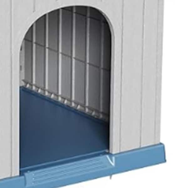 Blue Waterproof Dog House with Air Vents and Elevated Floor for