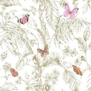 Butterfly Sketch Peel and Stick Wallpaper (Covers 28.18 sq. ft.)