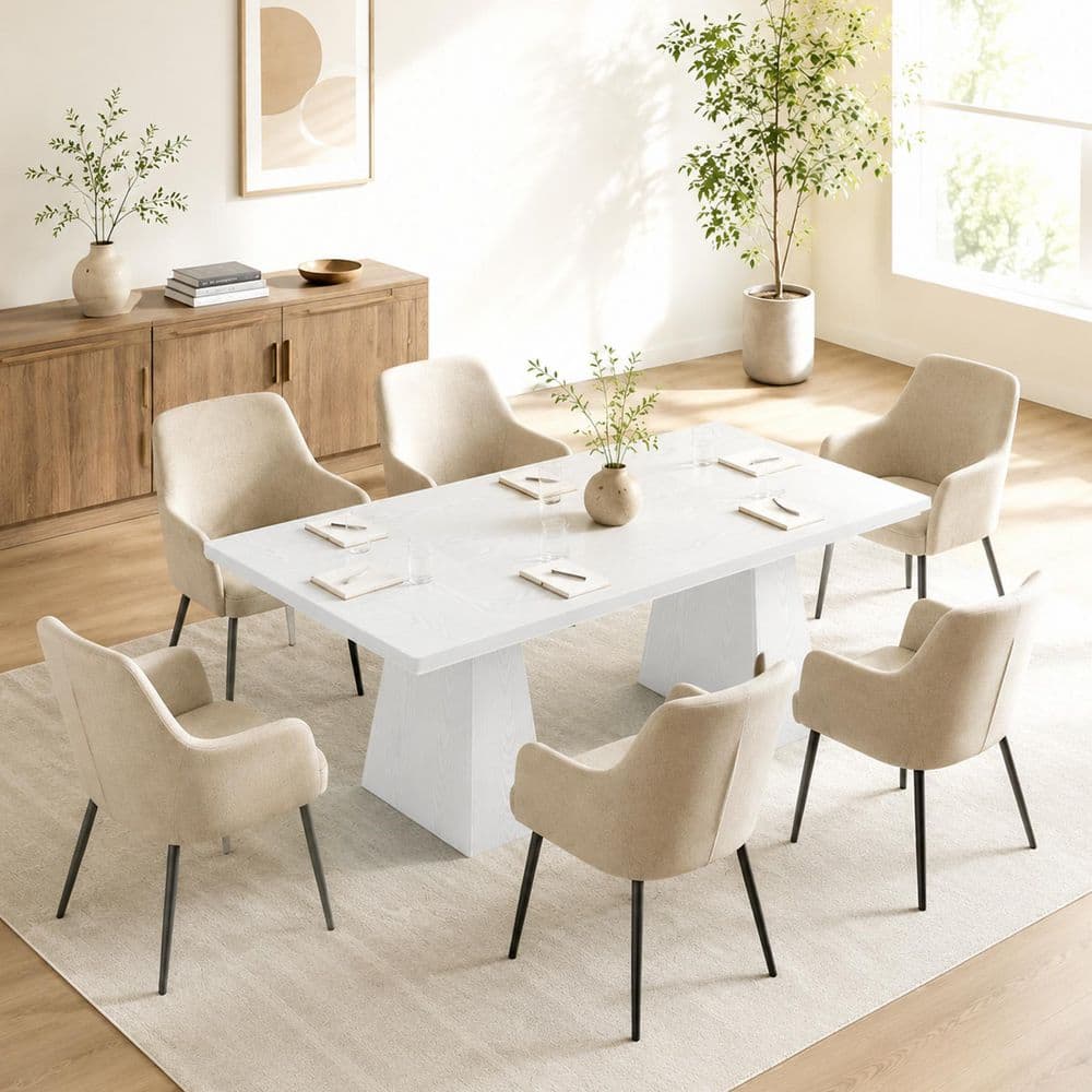 63 in. Rectangle White Wood Computer Desk, Office Conference Table for 4-6 People price history on PriceWatchPro
