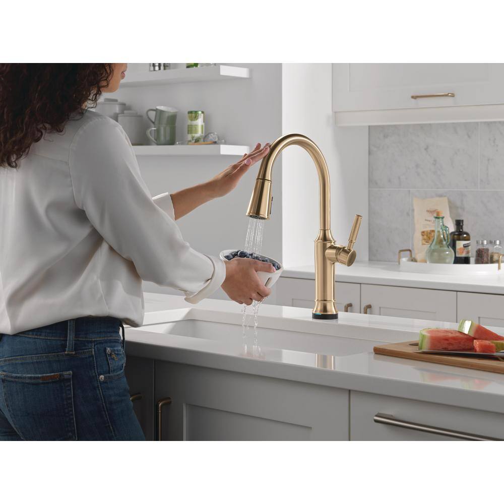 Renaldi Brushed Gold Touchless Pull-Down Kitchen Faucet
