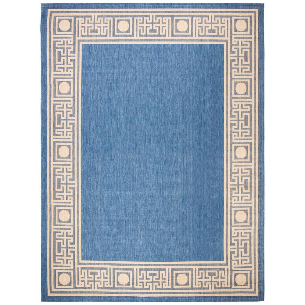 Courtyard Blue/Beige 8 ft. x 11 ft. Geometric Indoor/Outdoor Patio  Area Rug price history on PriceWatchPro