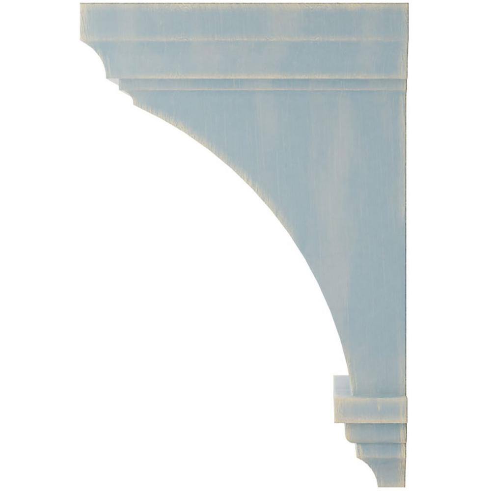 Driftwood Blue Large Vintage Decor Rubberwood Corbel