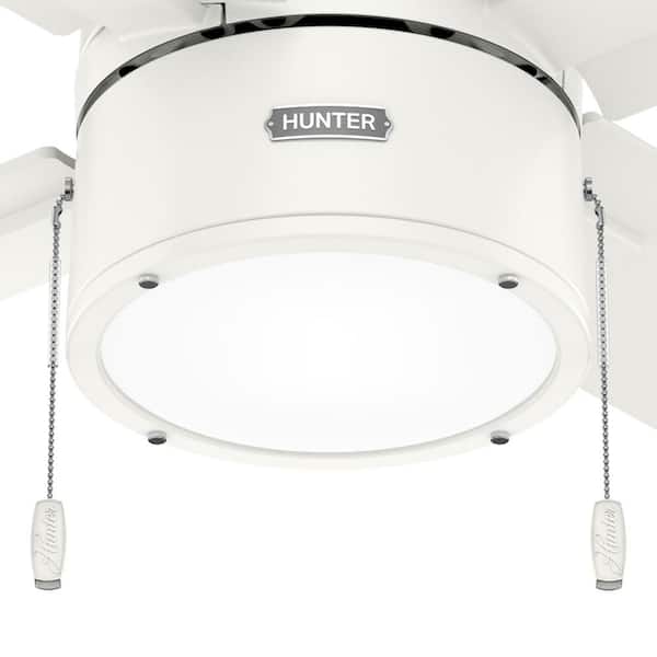 Hunter - Beck 42 in. Indoor Fresh White Ceiling Fan with Light Kit