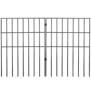 Garden Fence No Dig Fence 17 in. H x 13 in. L Animal Barrier Fence with 1.5 in. Spike Spacing for Yard Patio, (19 Pack)