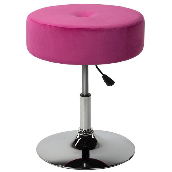 Lucky Angel Athen 18 9 In H Magenta, Vanity Stool Cover