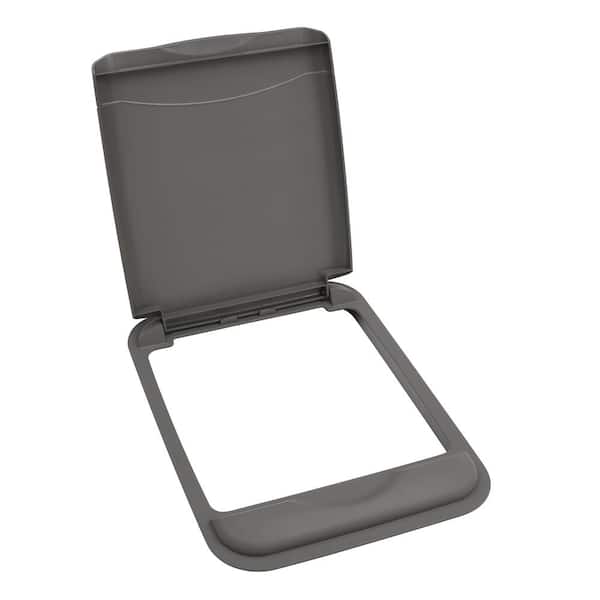Rev-A-Shelf 50 qt. Trash Can Replacement Lid, Gray (Lid Only)