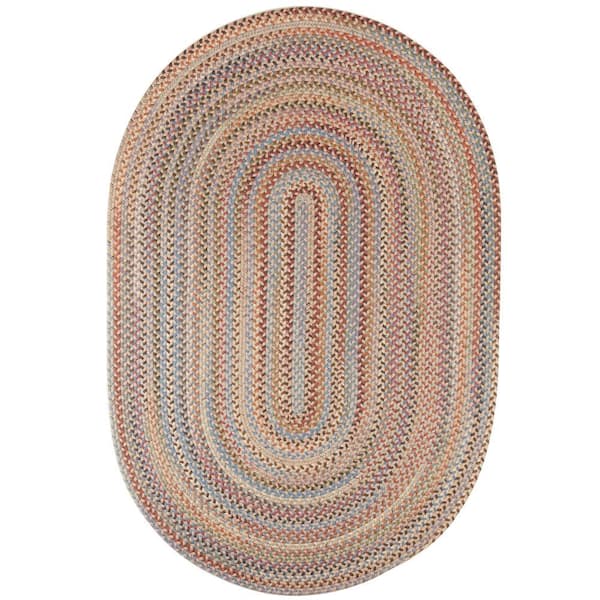 Greenwich Butterfield Multi 10 ft. x 13 ft. Oval Indoor Braided Area Rug