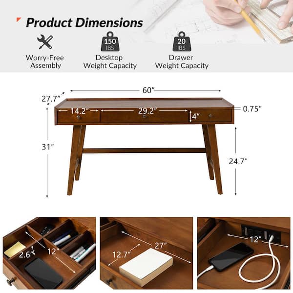 Deann　訳あり  引き出し付き デスク Walnut Desk Deann 訳あり 引き出し付き デスク Walnut Desk Deann 訳あり