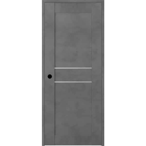 Belldinni Vona 32 in. x 80 in. Right-Handed Solid Core Dark Urban Prefinished Textured Wood Single Prehung Interior Door
