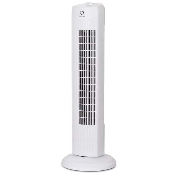 Costway 35W White 28 in. Oscillating Tower Fan with 3 Wind Speeds Quiet Bladeless