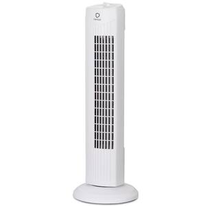 35W White 28 in. Oscillating Tower Fan with 3 Wind Speeds Quiet Bladeless