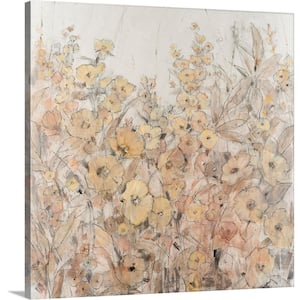 "Flowers In The Wind I" by Tim O'Toole 1-Piece Museum Grade Giclee Unframed Nature Art Print 16 in. x 16 in.