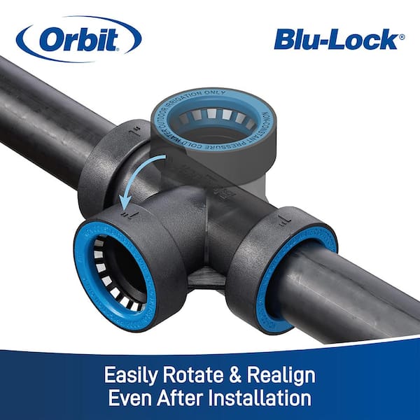 Orbit 1/2 in. Blu-Lock 3X x Barb Adapter 31900H - The Home Depot