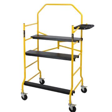 Jobsite Series 3.3 ft. L x 6.3 ft. H x 2.6 ft. D Scaffold Work Platform with Safety Rail and Tool Tray, 900 lb. Capacity