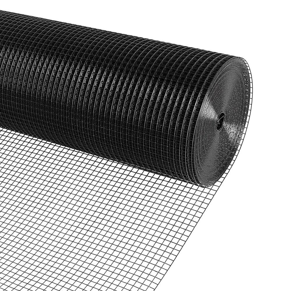 1/2 in. 24 in. x 50 ft. 19 Gauge PVC Vinyl Coated Wire Mesh Hardware Cloth for Garden Chicken Fencing, Black price history on PriceWatchPro