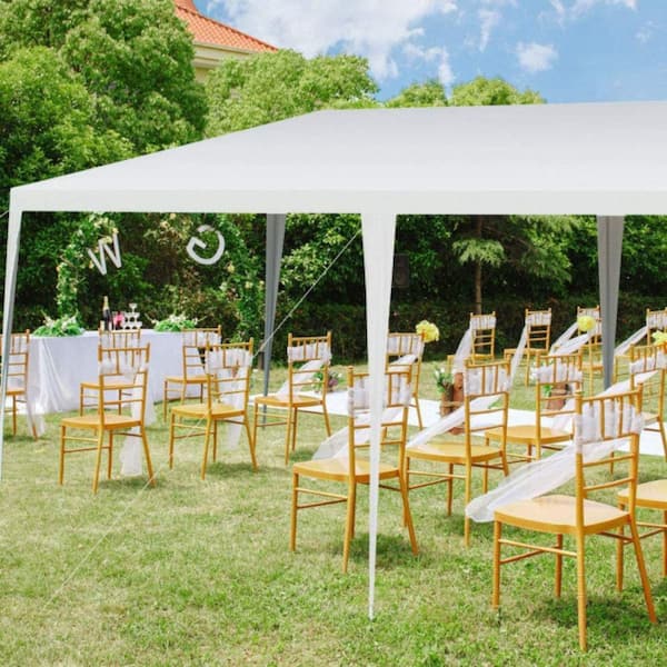 10 ft. x 20 ft. White Canopy Tent Gazebos ZKCW53769281 - The