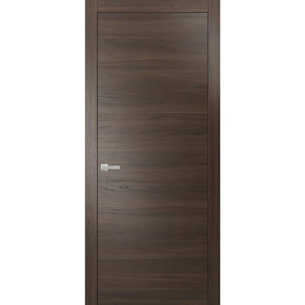 18 in. x 96 in. 1 Panel Chocolate Ash Finished Solid Wood with Honeycomb Sliding Door with Hardware price history on PriceWatchPro