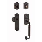 Meadows Plate 2-3/4 in. Backset Timeless Bronze C Grip Entry Set Meadows Knob