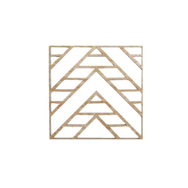 Ekena Millwork 15-3/8" x 15-3/8" x 1/4" Medium Gilcrest Decorative Fretwork Wood Wall Panels, Red Oak (50-Pack)