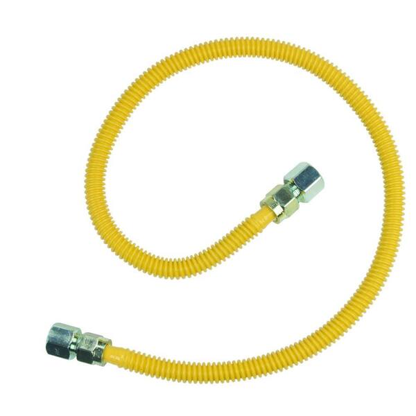 BrassCraft ProCoat 1/2 in. FIP x 1/2 in. FIP x 36 in. Stainless Steel Gas Connector 1/2 in. O.D. (71,100 BTU)