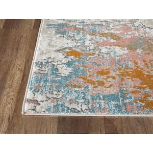 Porto Beige 7 ft. 9 in. x 10 ft. 2 in. Abstract Polypropylene Area Rug