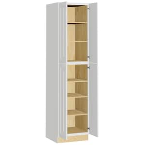 Grayson Pacific White Painted Plywood Shaker AssembledUtility Pantry Kitchen Cabinet Sft Cls 24 in W x 24 in D x 96 in H