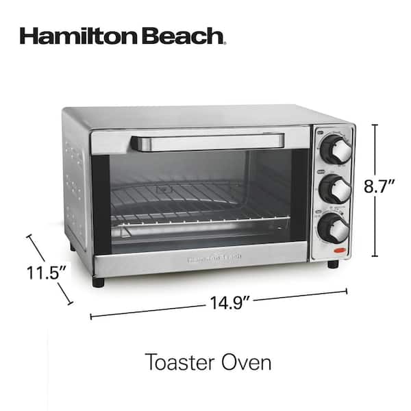 Hamilton Beach Toaster Oven, Red with Gray Accents, 31146 