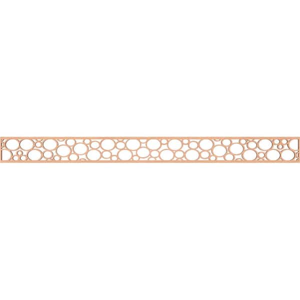 Ekena Millwork Hemingway Fretwork 0.375 in. D x 46.375 in. W x 4 in. L Alder Wood Panel Moulding
