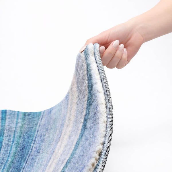 Dream Shag Premium Machine Washable Abstract ADS585 Blue 10 ft. x 14 ft. Area Rug