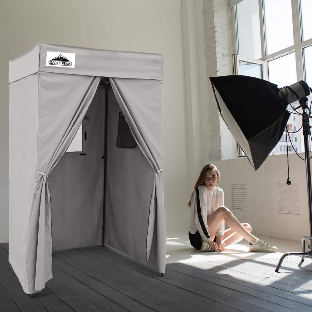 Flat Top 4 ft. x 4 ft. Outdoor Pop Up Shower Privacy Tent Dressing Changing Room, Gray price history on PriceWatchPro