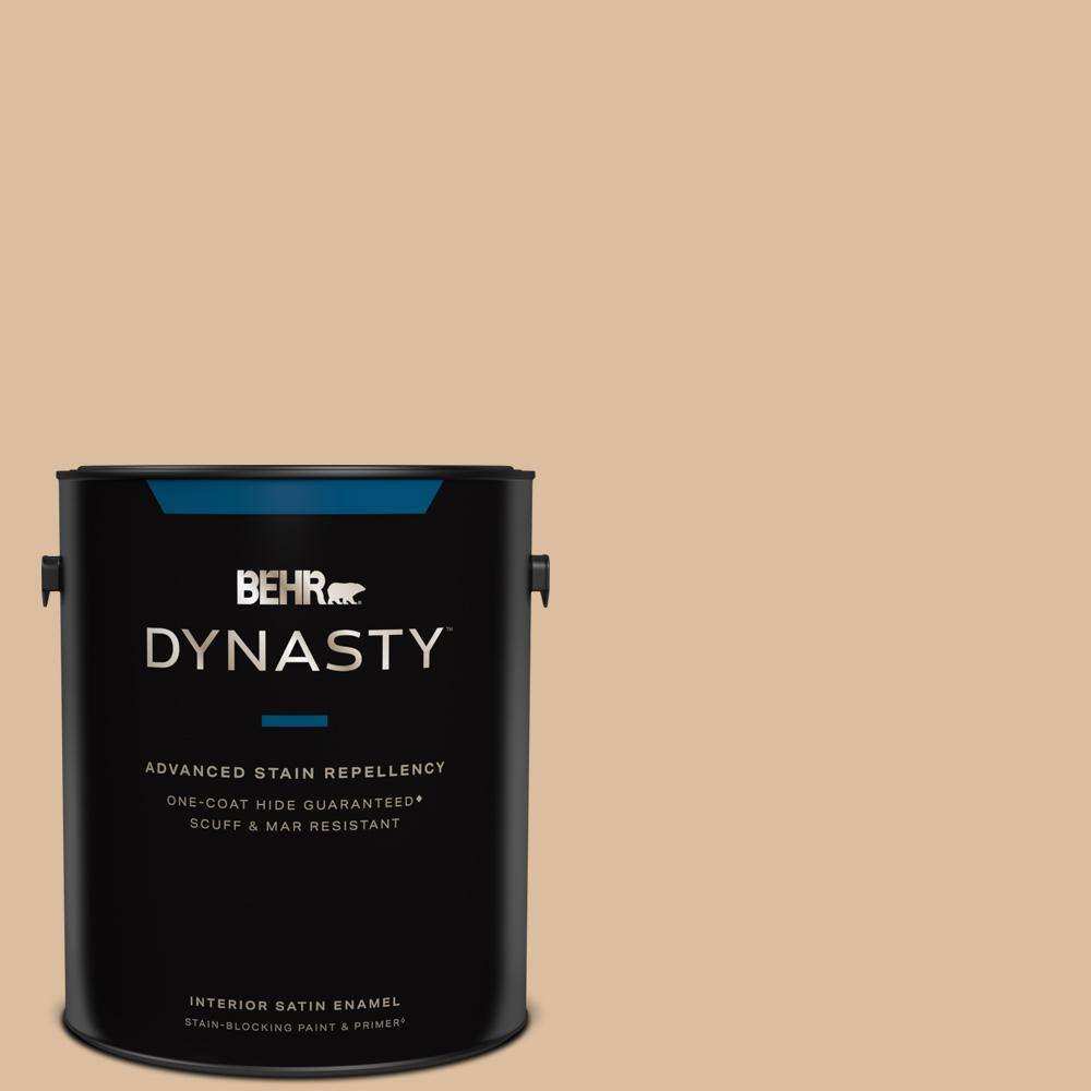 1 gal. #PPU4-14 Renoir Bisque Satin Enamel Interior Stain-Blocking Paint & Primer