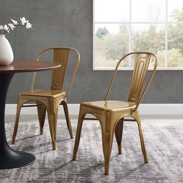 Gold bistro chairs discount