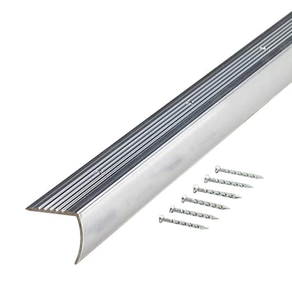 M-D 1.28-in x 96-in Silver Stair Edging
