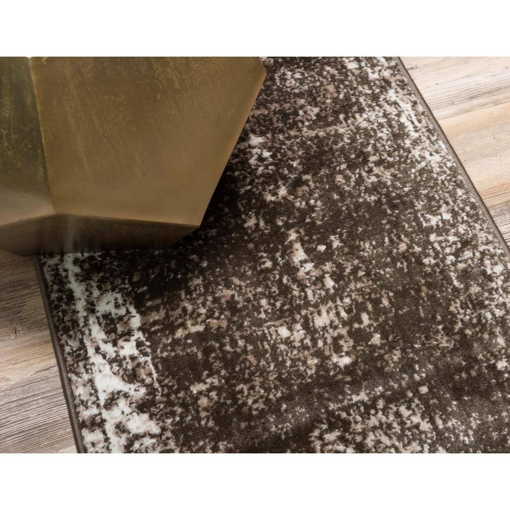 Sofia Brown and Ivory Low Pile Runner Rug