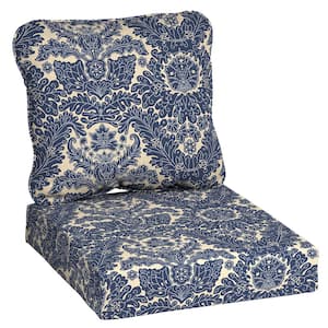 24 in. x 24 in. x 6 in. Chelsea Damask Deep Seating Outdoor Lounge Chair Cushion