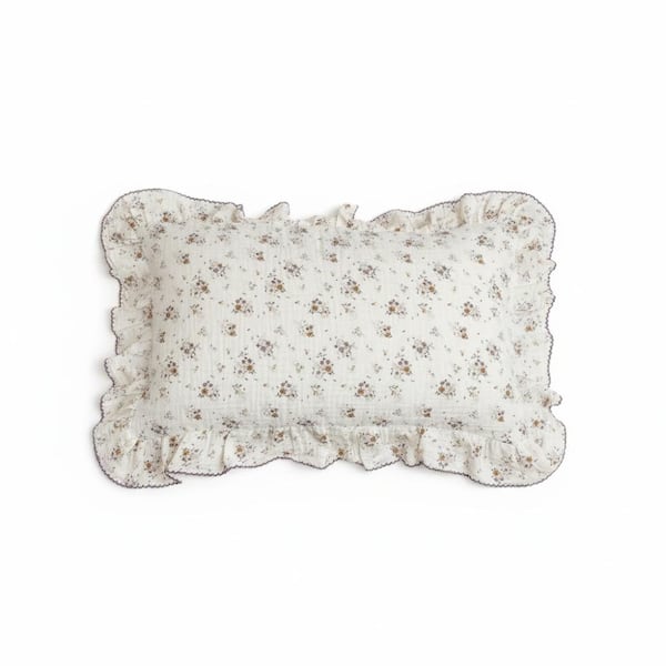 Soft Muslin Floral Toddler Pillowcase 14x20 - Breathable & Gentle Skin