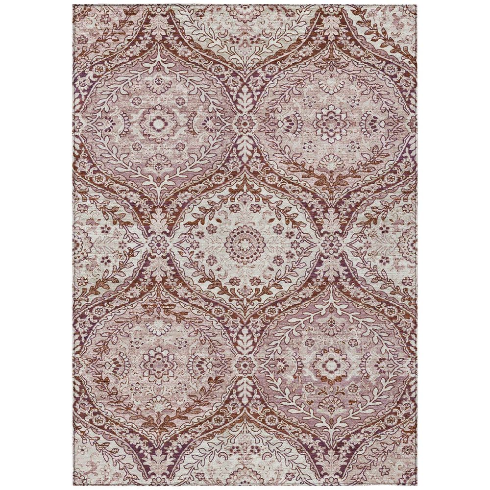 Chantille Machine Washable Indoor/Outdoor Abstract ACN2698 Pink 3 ft. x 5 ft. Area Rug price history on PriceWatchPro