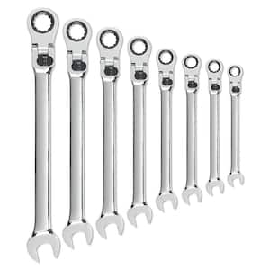 SAE 72-Tooth XL Locking Flex Head Combination Ratcheting Wrench Tool Set (8-Piece)